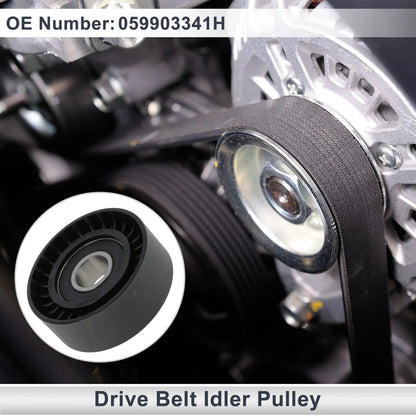 Drive Belt Idler Pulley for Porsche Cayenne (2010-2014) Black 1 x Piece