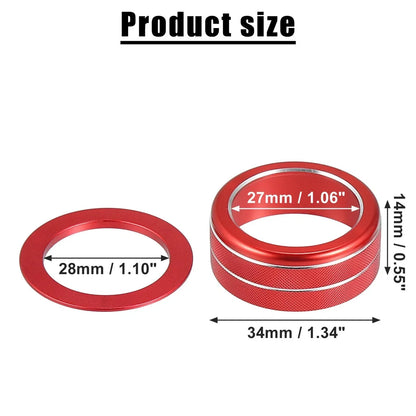 4pcs Red Air Conditioner Shift Knob Covers for Honda Civic (2022)