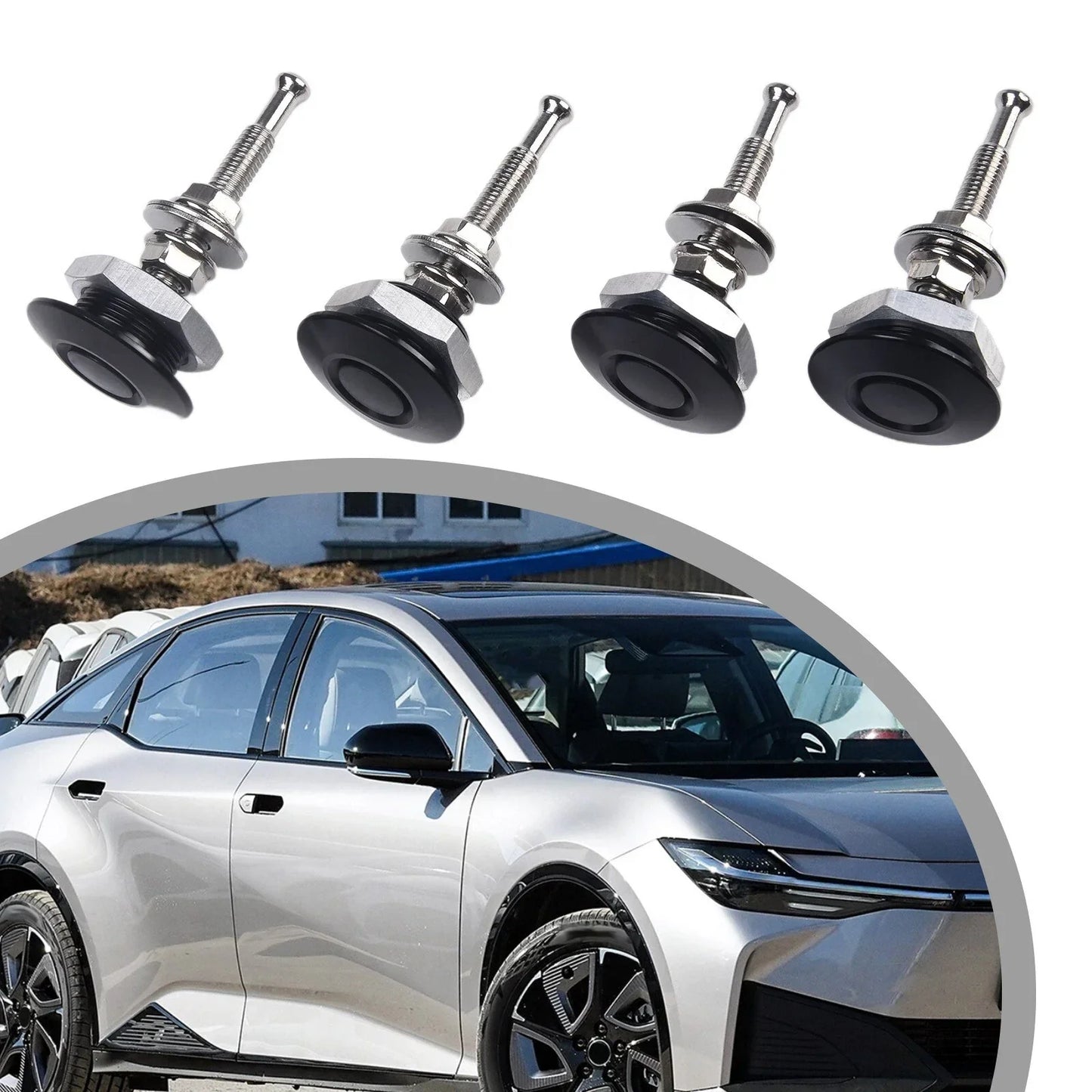 4 x Aluminum Fasteners for Car Trunk Fender Hatch Lid
