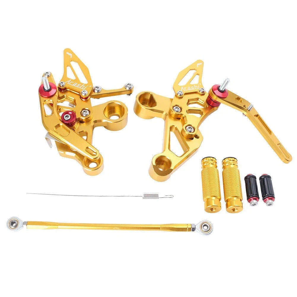 Adjustable Rearset Footpegs Kit for Yamaha MT-09 FZ-09 (2014-2017) Gold