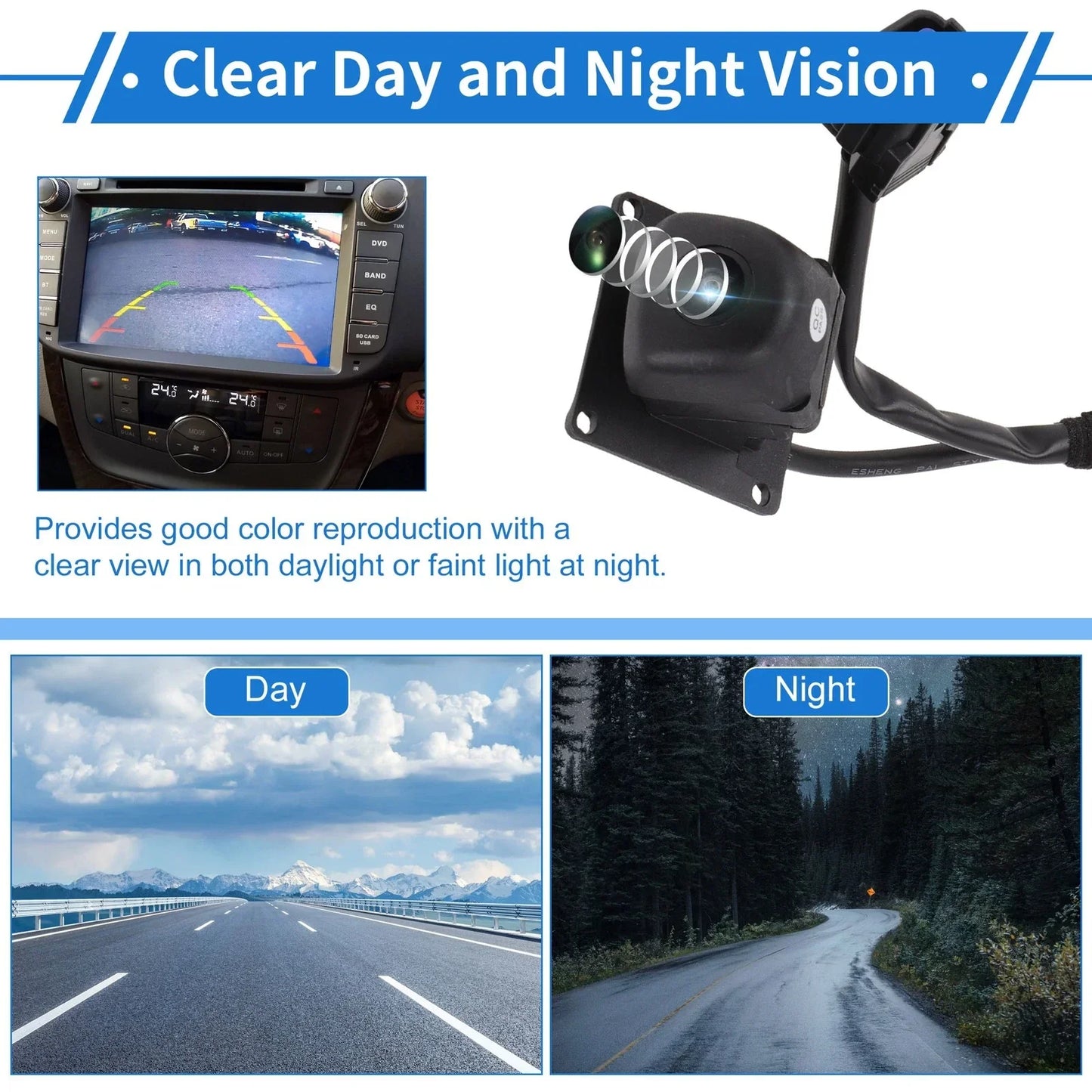 Rear View Camera 120-180° for Hyundai Genesis Sedan (2015-2020)
