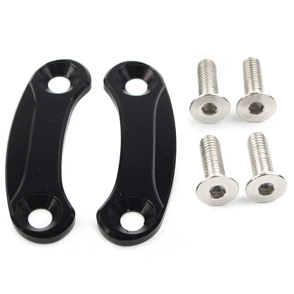 Kawasaki ZX-10R Rearview Mirror Block Off Base Plates Cover BLACK (2016-2021)