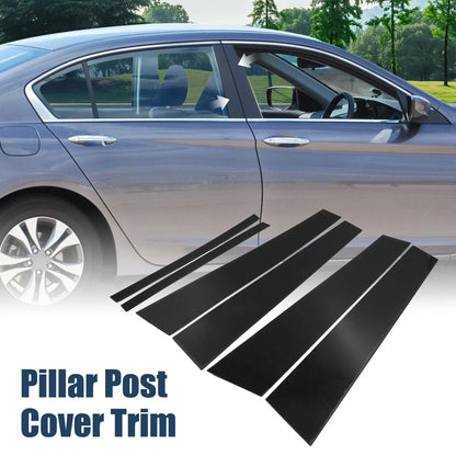 6 x Door Window Pillar Post Protector Covers for Honda Accord (2014-2018)