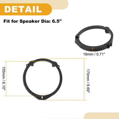 6.5" Speaker Subwoofer Mounting Spacer Bracket Ring for Honda
