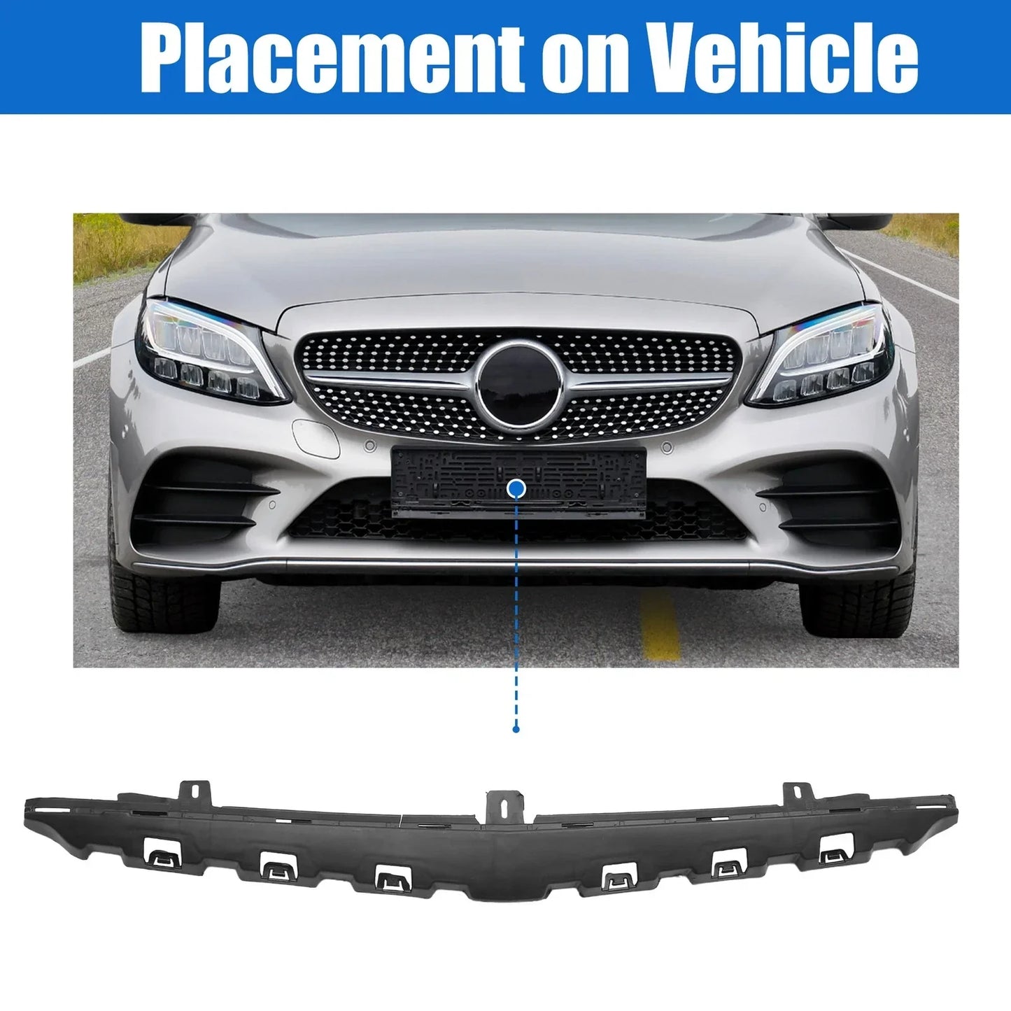 Front Upper Bumper Cover Inner Support Bracket for Mercedes C43 AMG (2017)