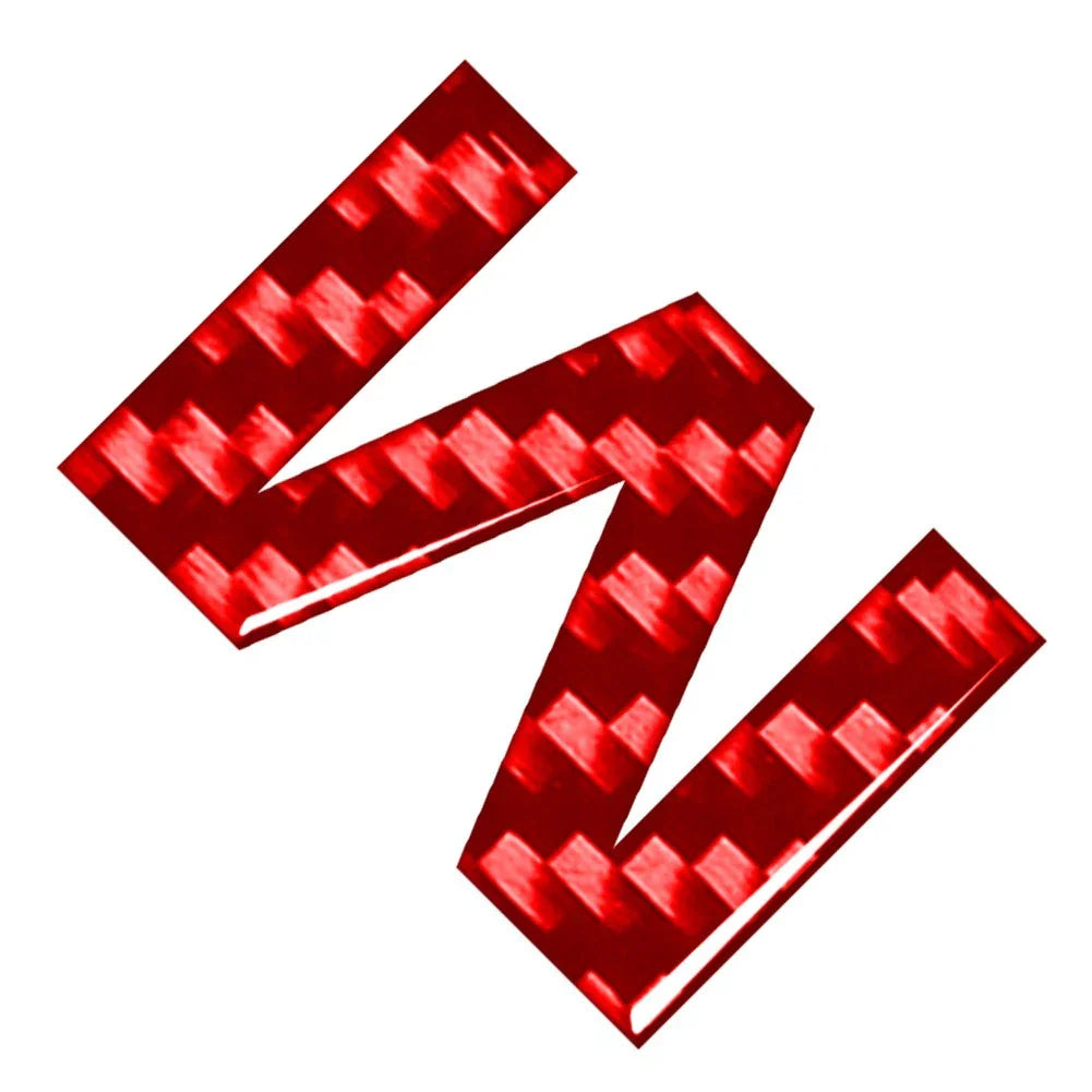 Carbon Red Letter Decals Stickers for Car Badge Emblem (All Years)