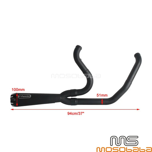 2-in-1 Exhaust System w/ End Cap for Harley Touring (2017-2023)