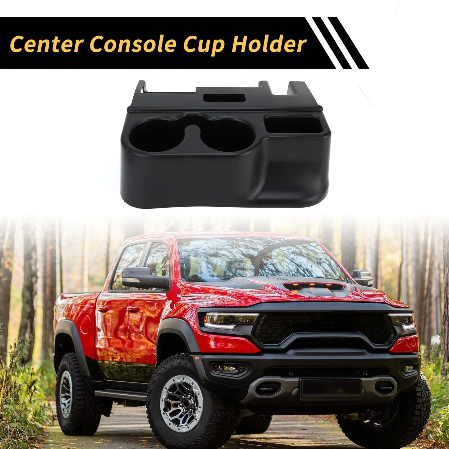 Center Console Cup Holder for Dodge Ram 1500 2500 3500 (2019-2023)
