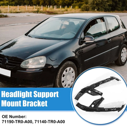 Driver & Passenger Side Headlight Support Mount Bracket for Honda Civic (2006-2011)