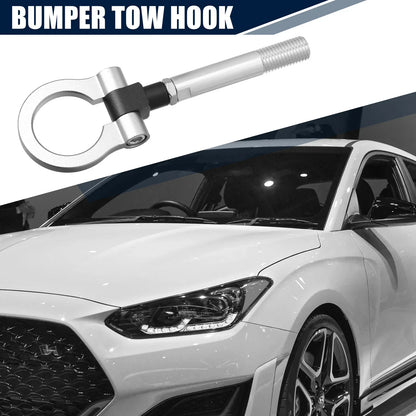 Silver Round Front Rear Bumper Tow Hook Screw for Hyundai Veloster (2012-2017)