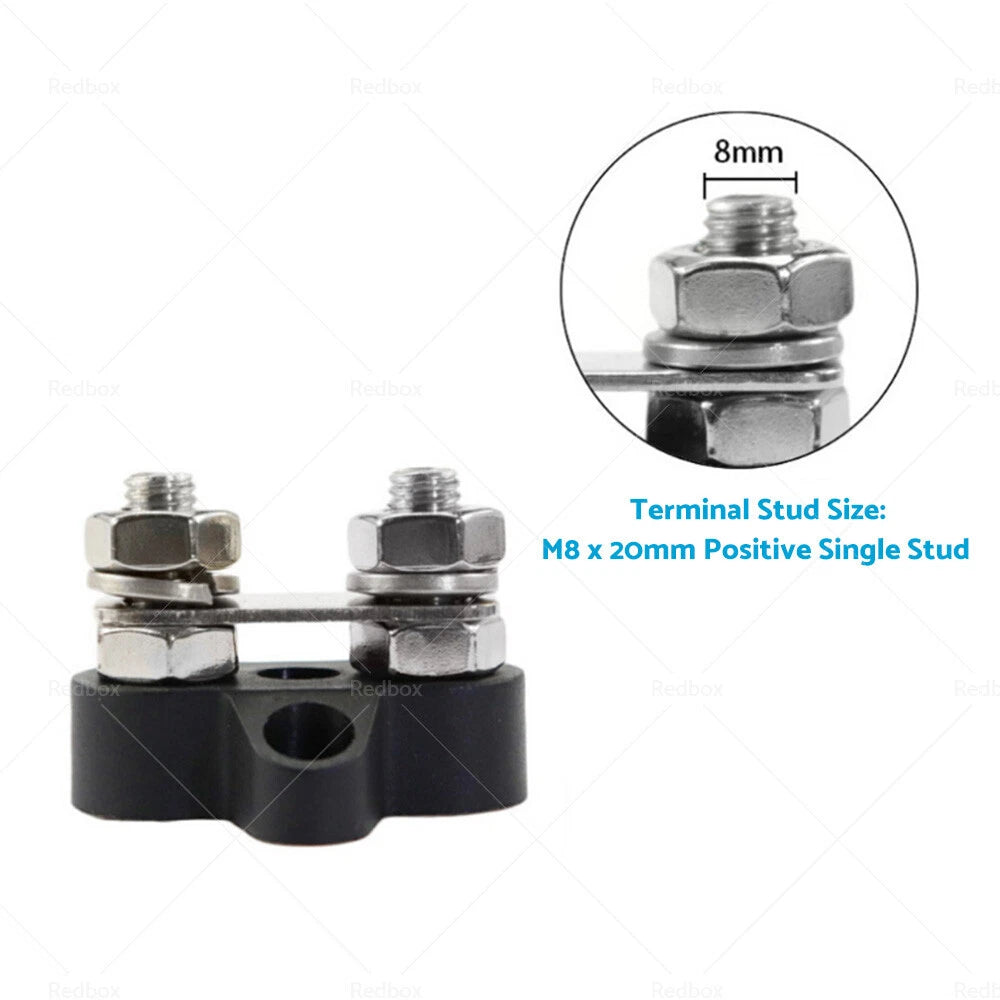 Heavy Duty Bus Bar Terminal Blocks M8 Positive Power Distribution Studs