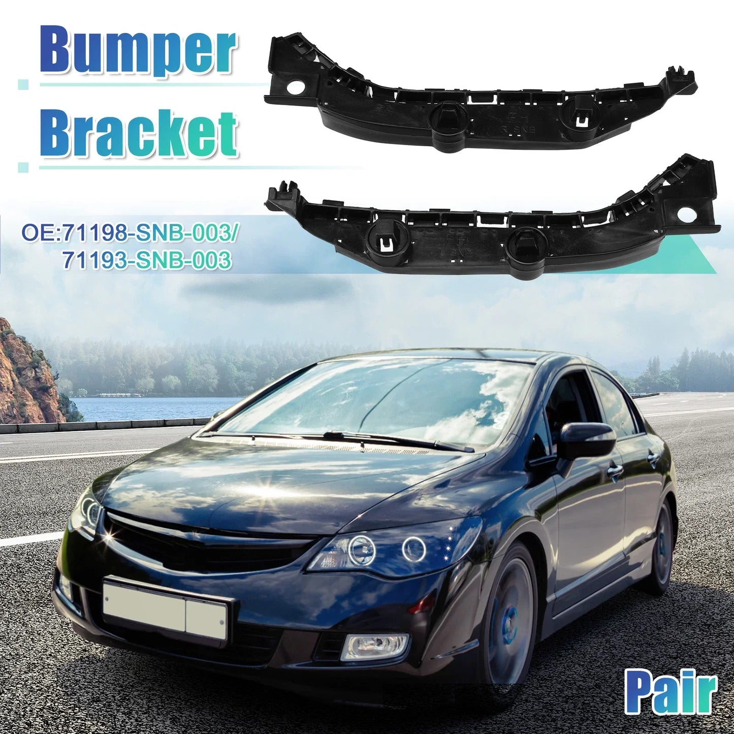 Bumper Bracket for Honda Civic 2005-2011 (2 x Left & Right)