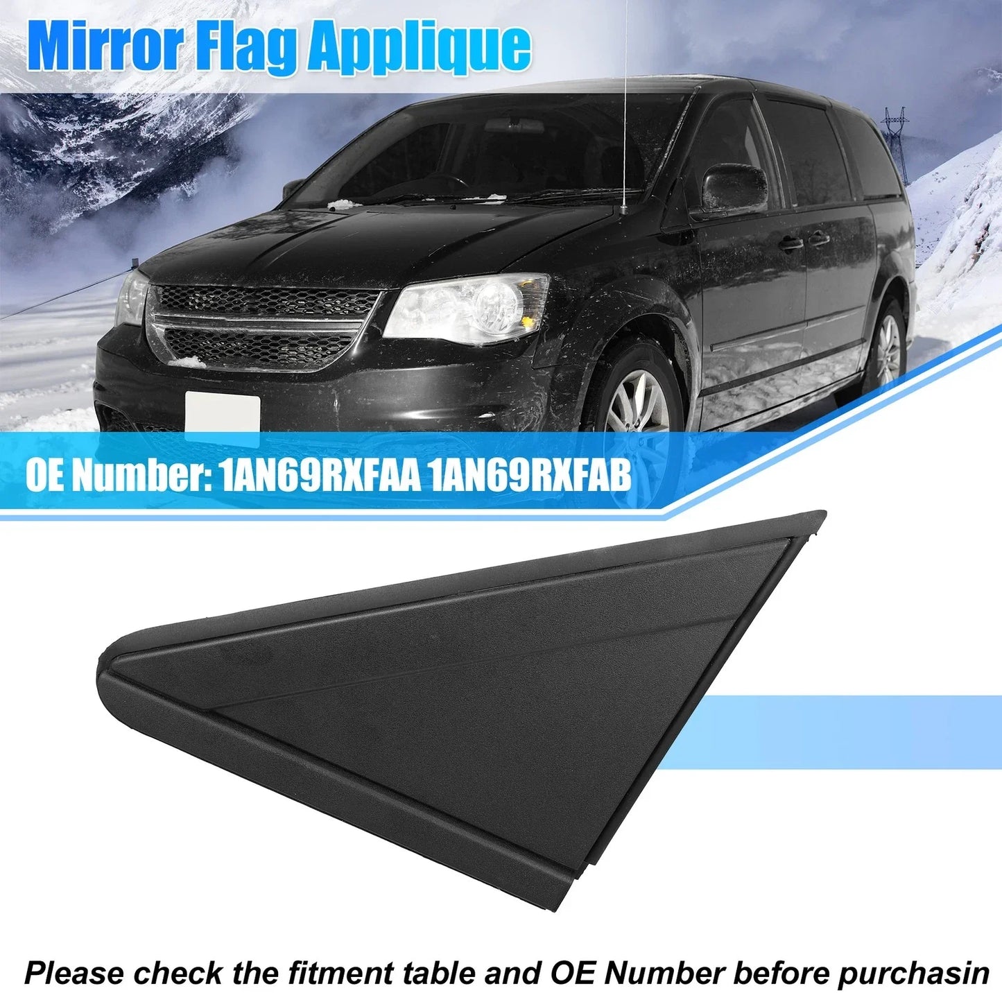 Mirror Flag Applique Left for Dodge Grand Caravan (2011-2020)