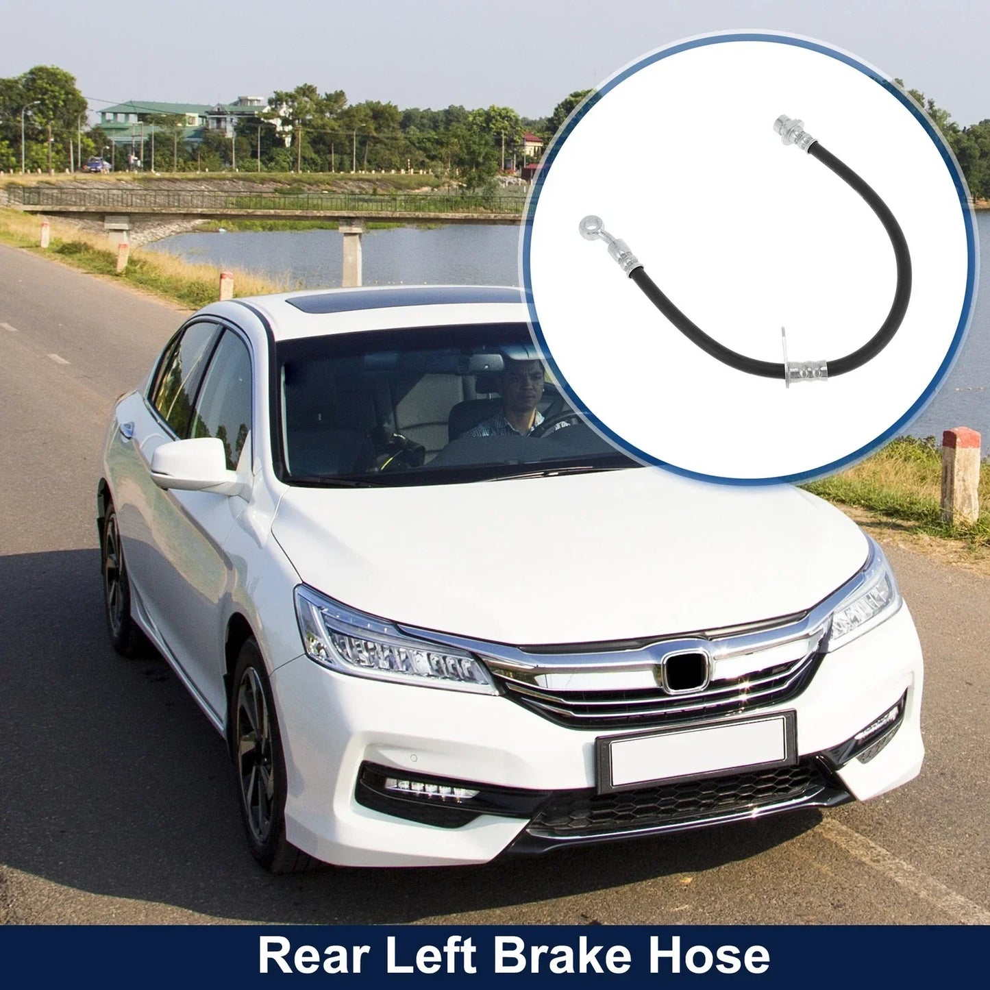 Rear Left Brake Hose for Honda Accord (2013-2017) Hydraulic Brake Line