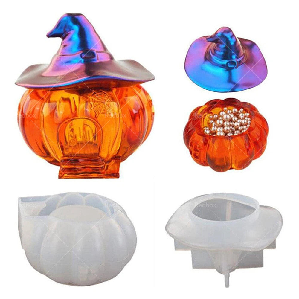 Silicone Mold for Pumpkin Jar Candy Container - DIY Craft
