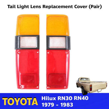 Pair Tail Lamp Cover LENS Fits Toyota Hilux RN30 RN36 RN40 UTE Pickup 1979-83 DE
