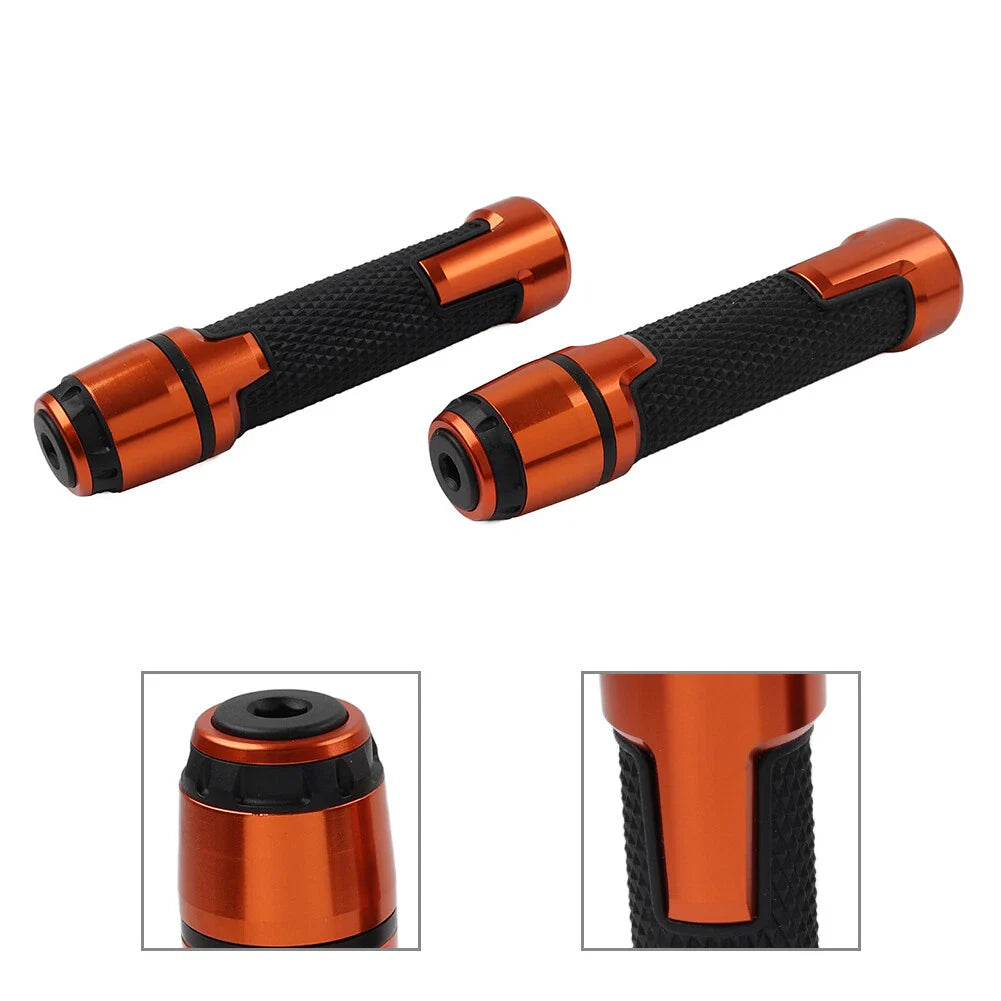 22MM 7/8" Handlebar Grips w/ Bar Ends for Harley & Honda