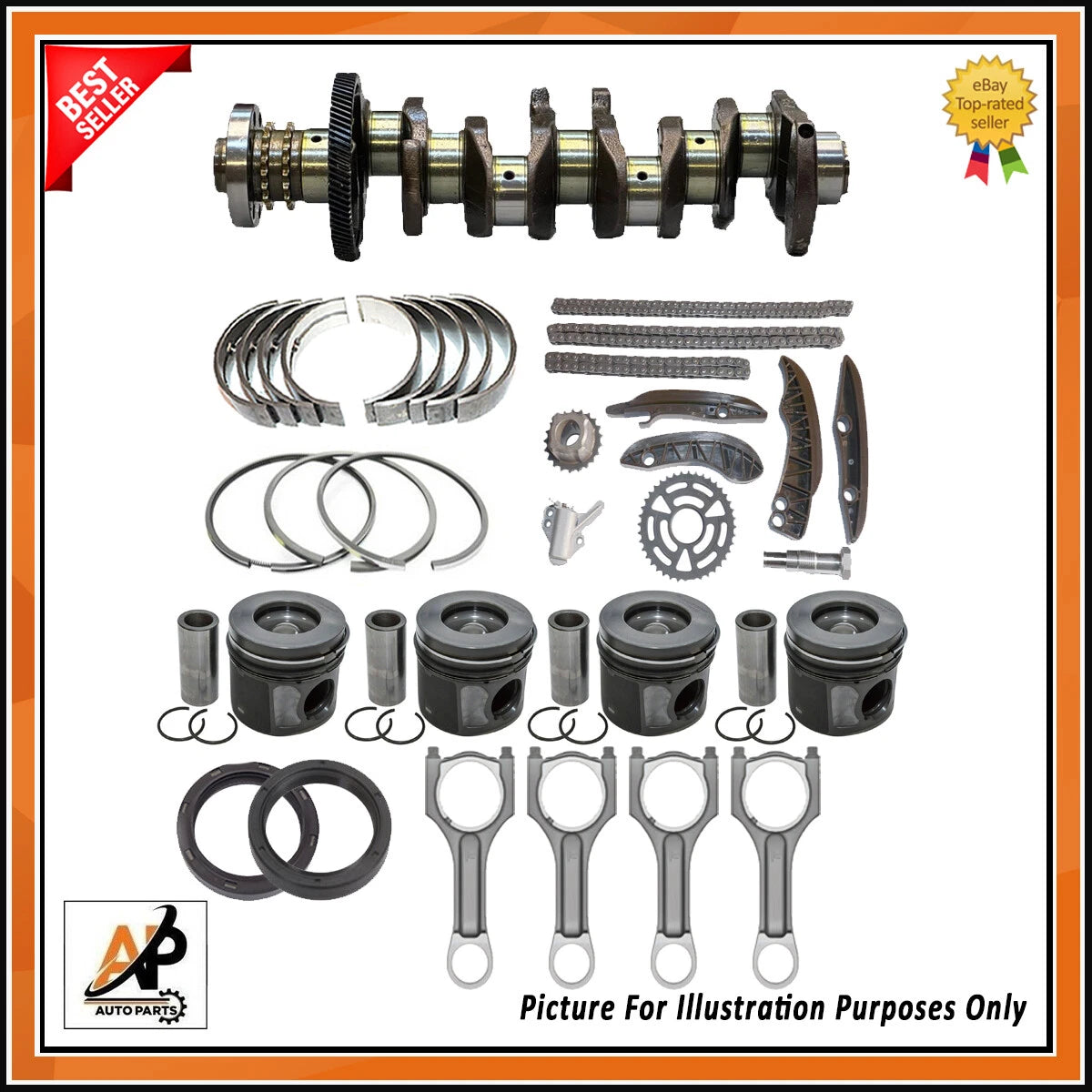 Crankshaft Rebuild Parts Kit for BMW 218D 318D 418D 518D 2.0 Diesel (2007–2018)