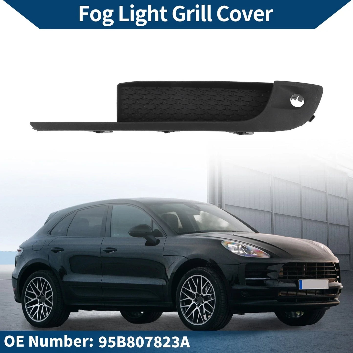 Front Left Fog Light Grill for Porsche Macan (2018-2021)