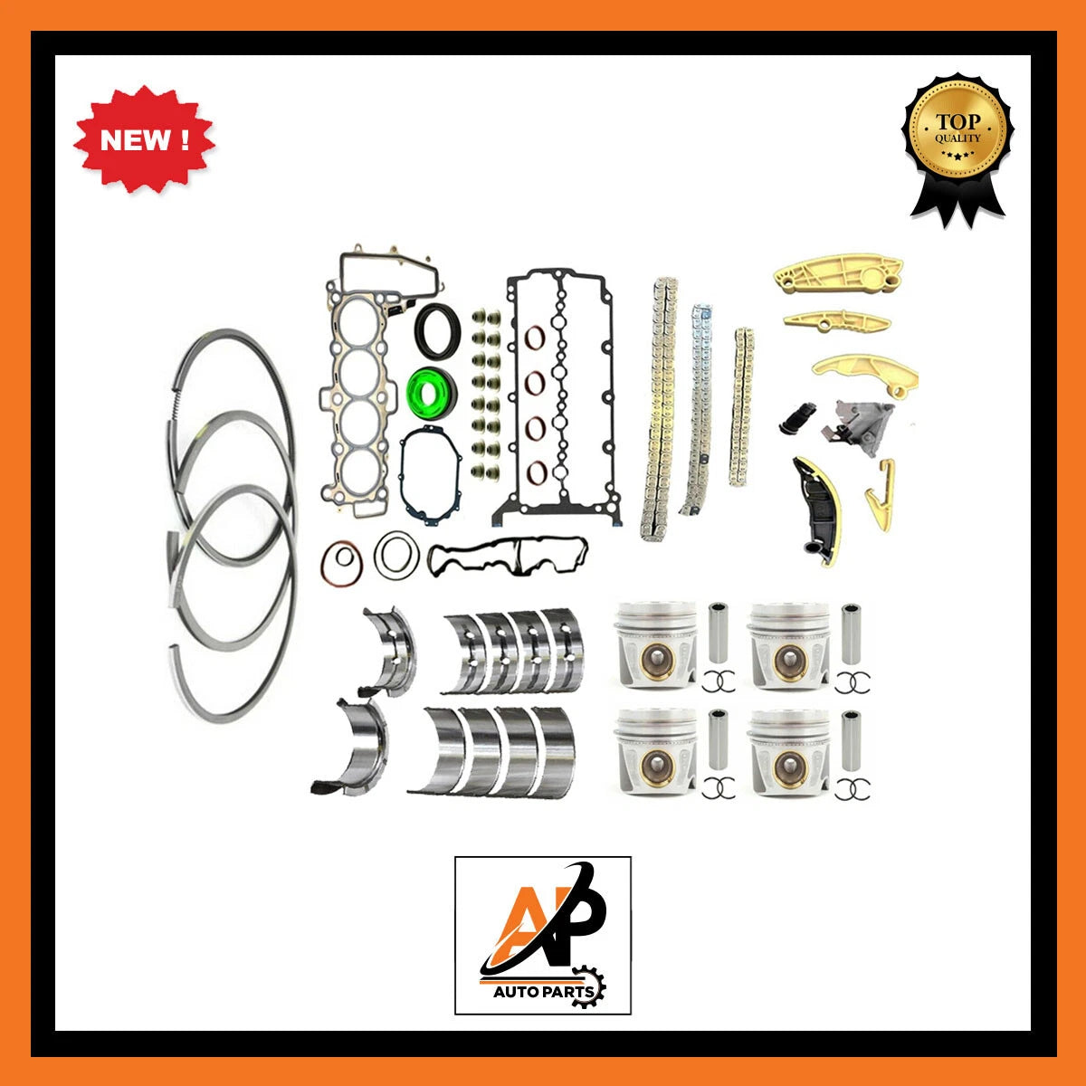 Engine Piston With Ring Replacement Parts Kit for Land Rover Jaguar (2008–2016)