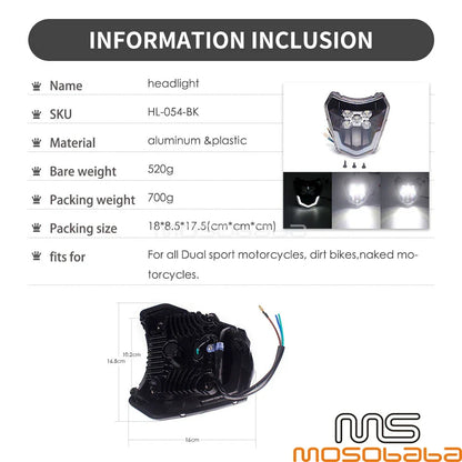 LED Headlight for KTM Enduro SX SXF EXC XCF FE TE 250 350 450
