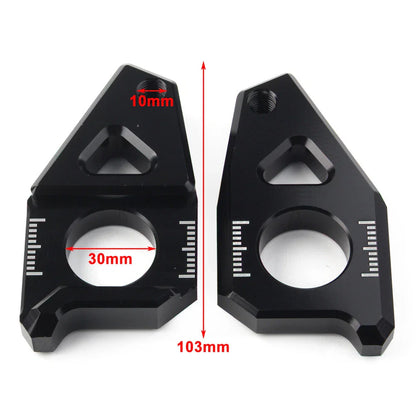 Yamaha YZF FZ8 FZ1 TMAX Red Motorcycle Axle Spindle Chain Adjuster Blocks