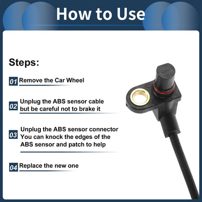 ABS Wheel Speed Sensor for Dodge Ram 1500 Pickup 4WD (2010-2018)