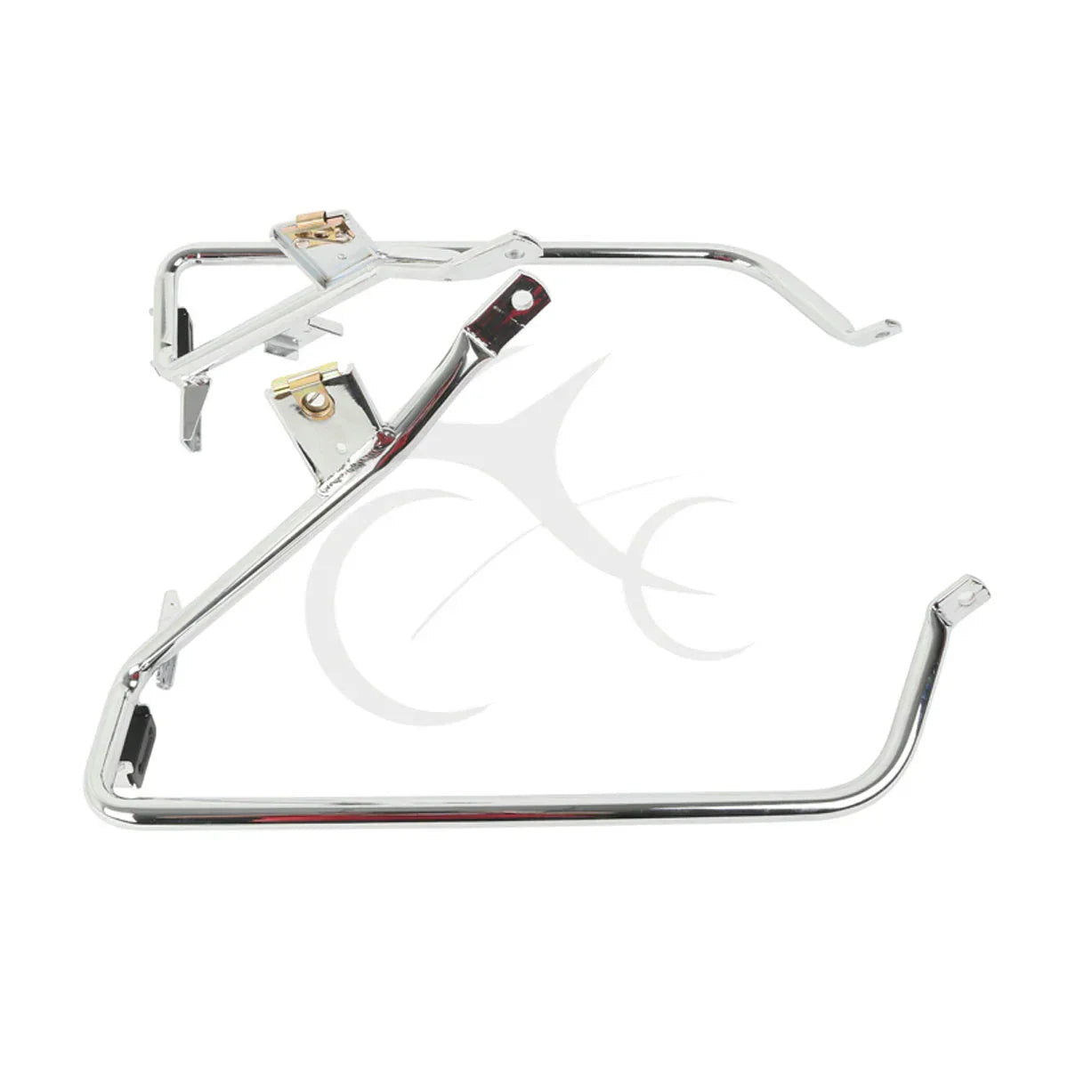 Chrome/Black Saddlebag Brackets for Harley Touring (2009-2013)