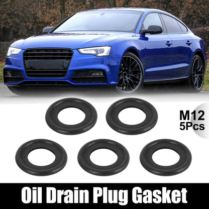 5 x M12 Universal Rubber Oil Drain Plug Gaskets for Buick, Chevy