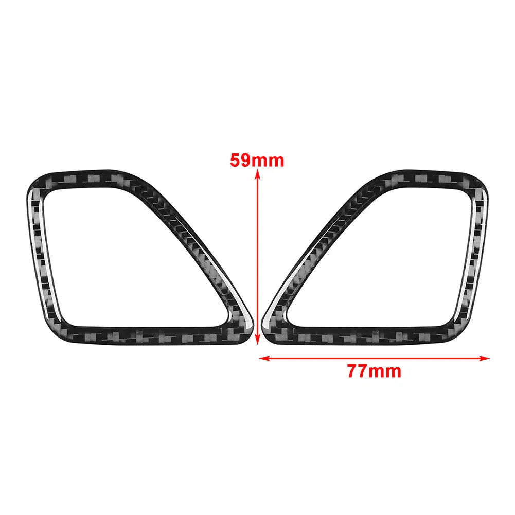 Carbon Black Dashboard Air Vent Outlet Cover Trim for Jeep Cherokee (14-23)