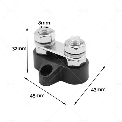 M8 Bus Bar Terminal Blocks 5/16" 12V-24V for Distribution Studs