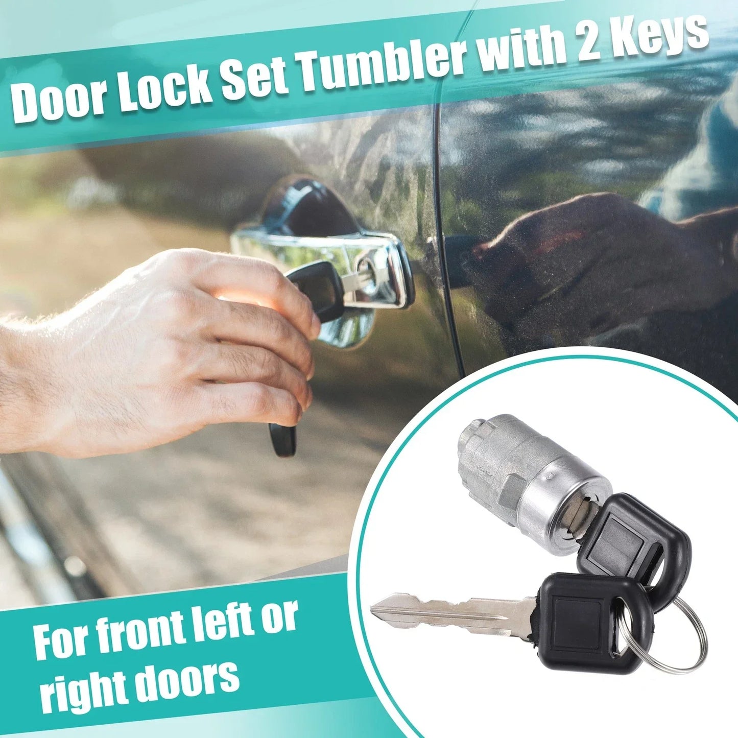 Door Lock Cylinder for Chevrolet GMC (Fits Driver/Passenger Side)