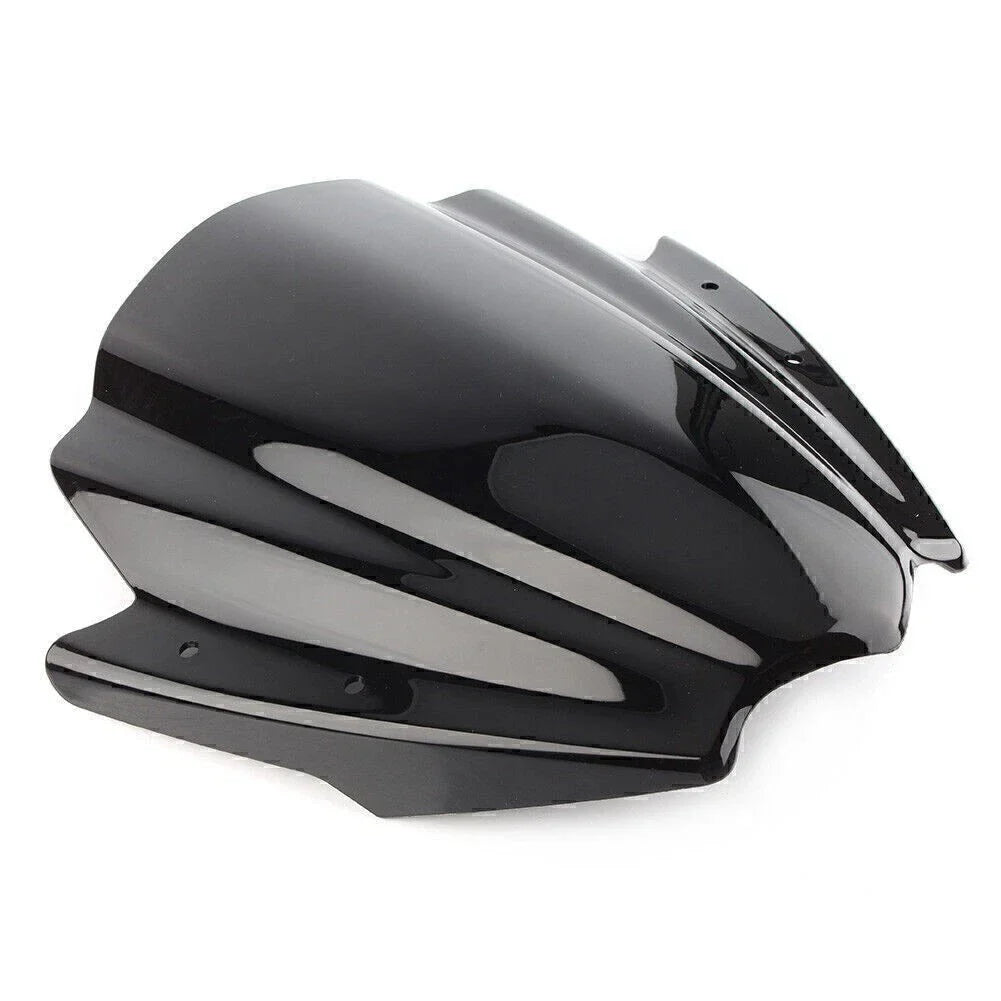 Black ABS Handlebars Clamp Mount Windshield Protector for Universal Motorcycles