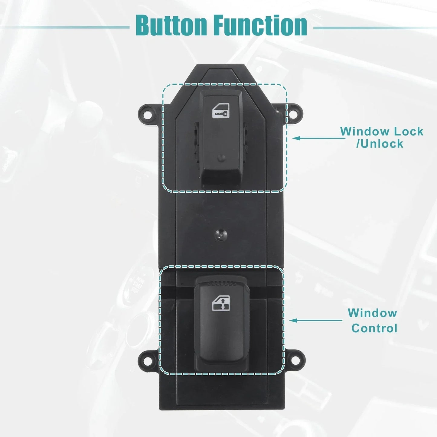 Passenger Side Power Window Switch for Hyundai Santa Fe GLS Limited SE (2007-2009)
