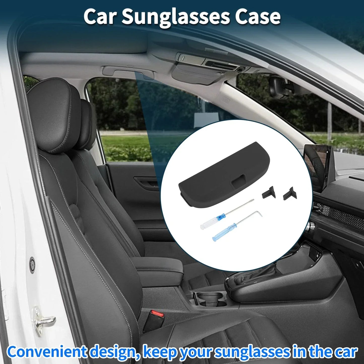 Sunglasses Case for Mercedes-Benz E Class Eyeglasses Holder Storage Black