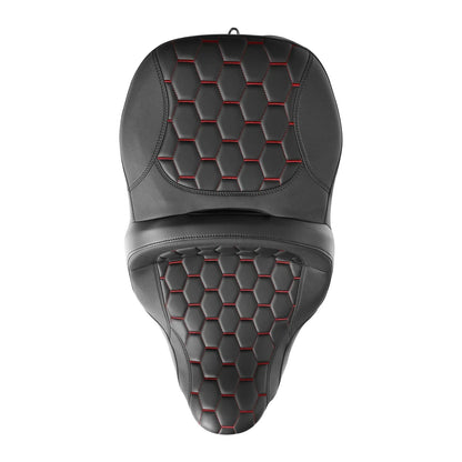 Black Driver Passenger Seat for Harley Touring Electra Tri Glide (2009-2023)