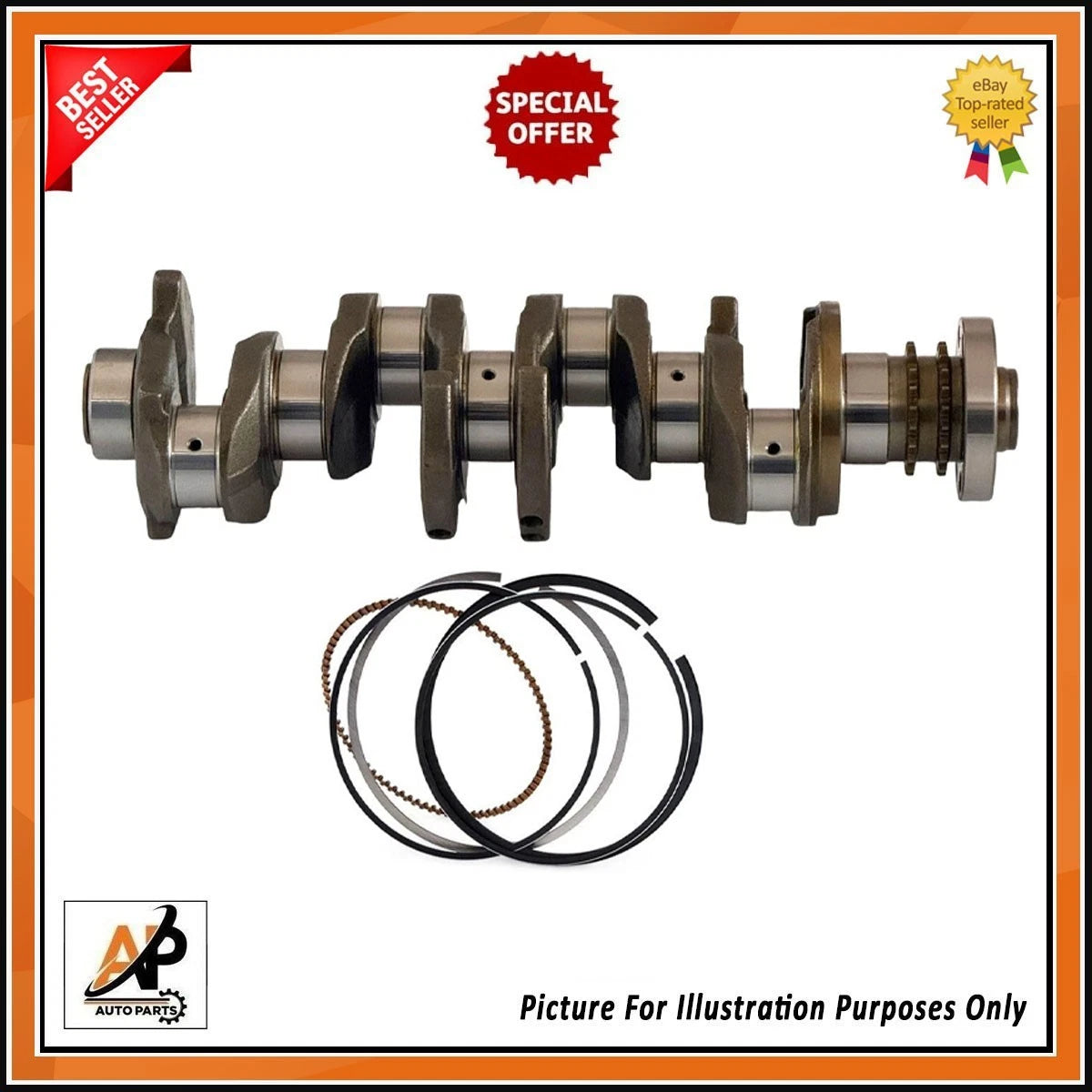 Crankshaft and Piston Ring Set Replacement for BMW 2.0 N47 (2007–2013)