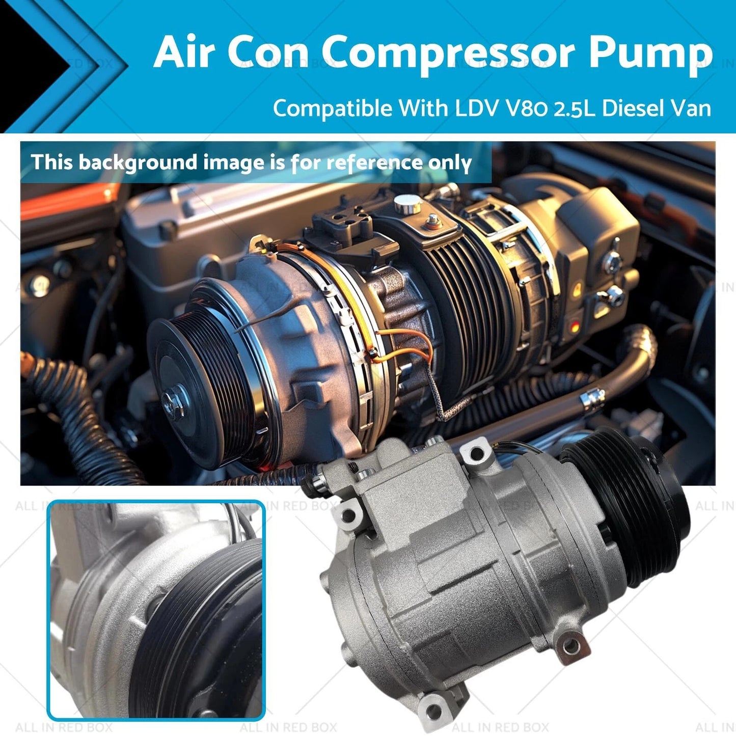 Air Con Compressor Pump for LDV V80 2.5L Diesel Van (2013-On)