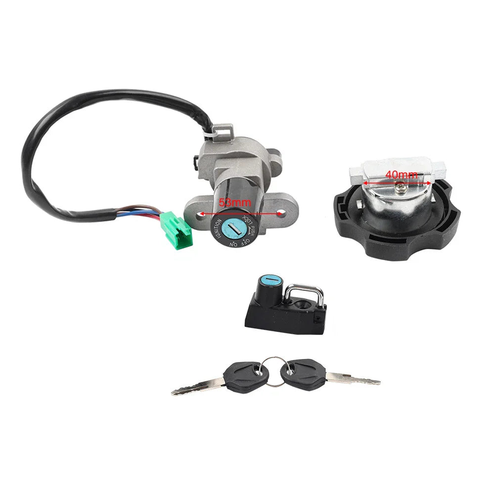 Ignition Switch, Fuel Gas Cap, Helmet Lock Kit for Yamaha DT125RE, DT125X (2005-07)