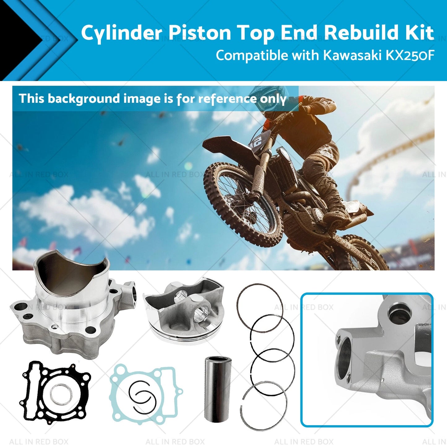 Cylinder Piston Top End Rebuild Kit for Kawasaki KX250F (2009-2016)