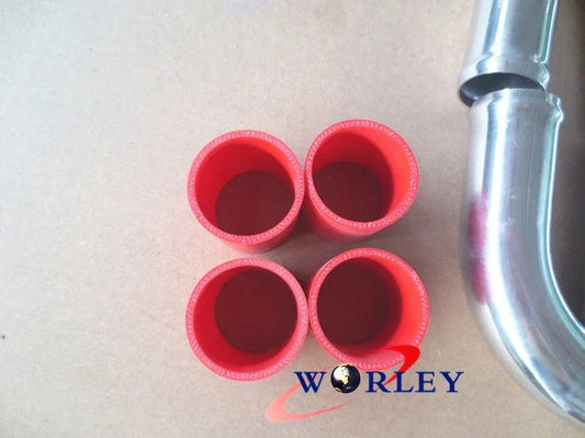 2.25" Red Aluminum Universal Intercooler Turbo Piping for Car