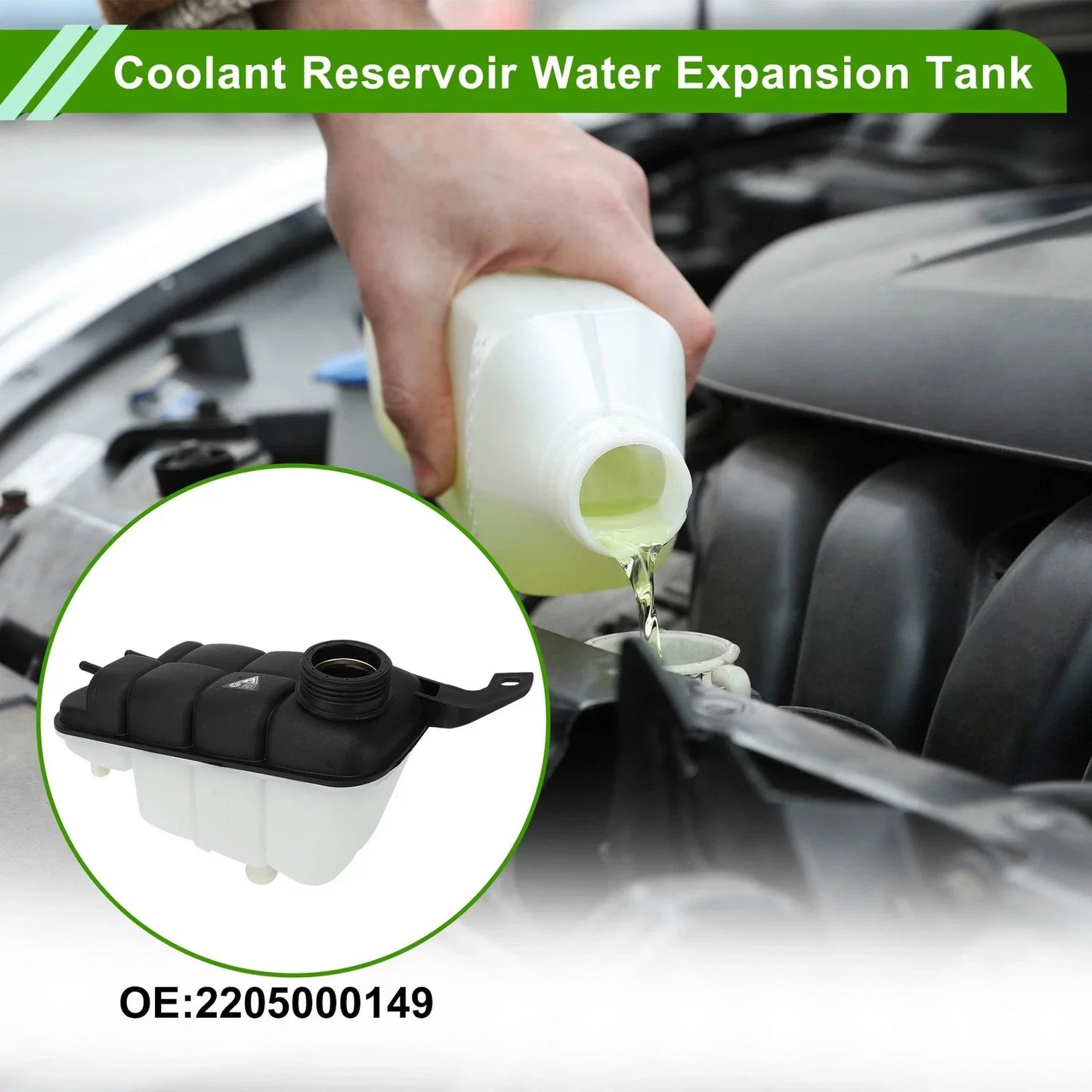 Coolant Expansion Overflow Tank for Mercedes CL55 AMG (2003-2011)