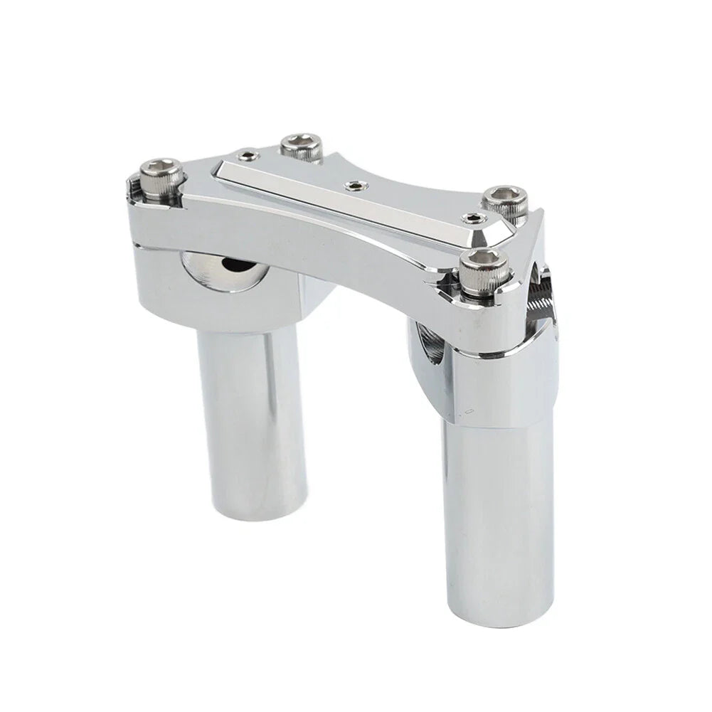 Chrome 3.5" Handlebar Riser & Top Clamp for Harley Dyna, Road Glide (2006-2023)