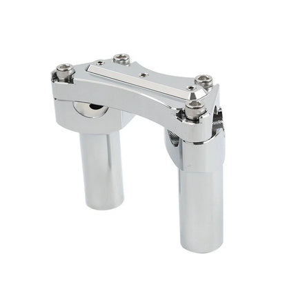 Chrome 3.5" Handlebar Riser & Top Clamp for Harley Dyna, Road Glide (2006-2023)