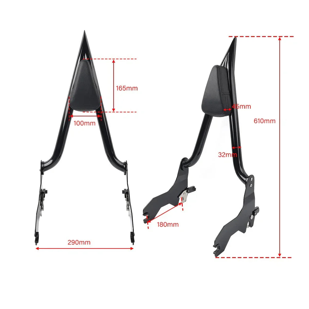 Sissy Bar Passenger Backrest for Harley Softail Fat Bob FXFB FXFBS (2018-2023)