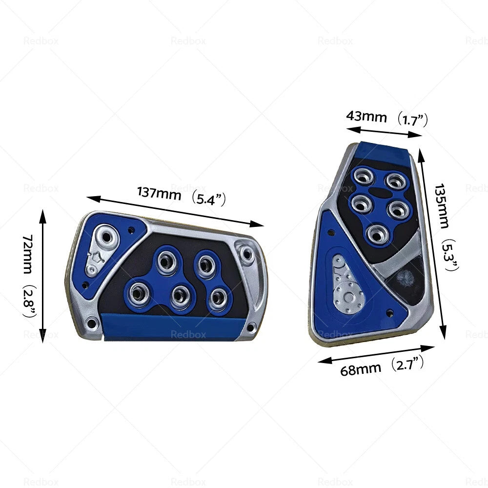 Non-Slip Gas Brake Foot Pedal Pad Covers for Car Accessories Blue