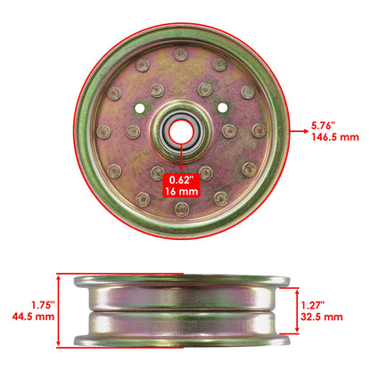 Deck Idler Pulleys Replacement for Husqvarna BX 34 D BZ 27 D (2017–2019)