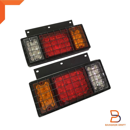 PAIR LED TAIL LIGHTS ROCK GUARD for ISUZU ELF NPR NHR NLR TRUCK