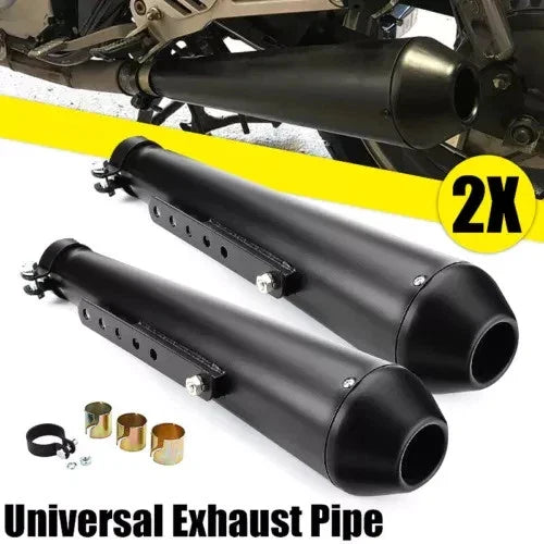 Universal Slip-On Muffler Exhaust Pipe 1.5-2" for Motorcycle