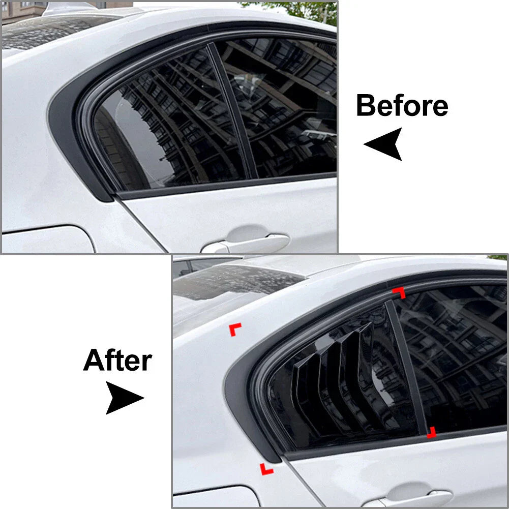 Rear Quarter Louver Trim for BMW 3 Series F30 (2013-2019) Gloss Black